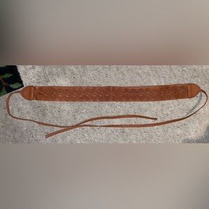 Wrap Belt with Floral Lace Design